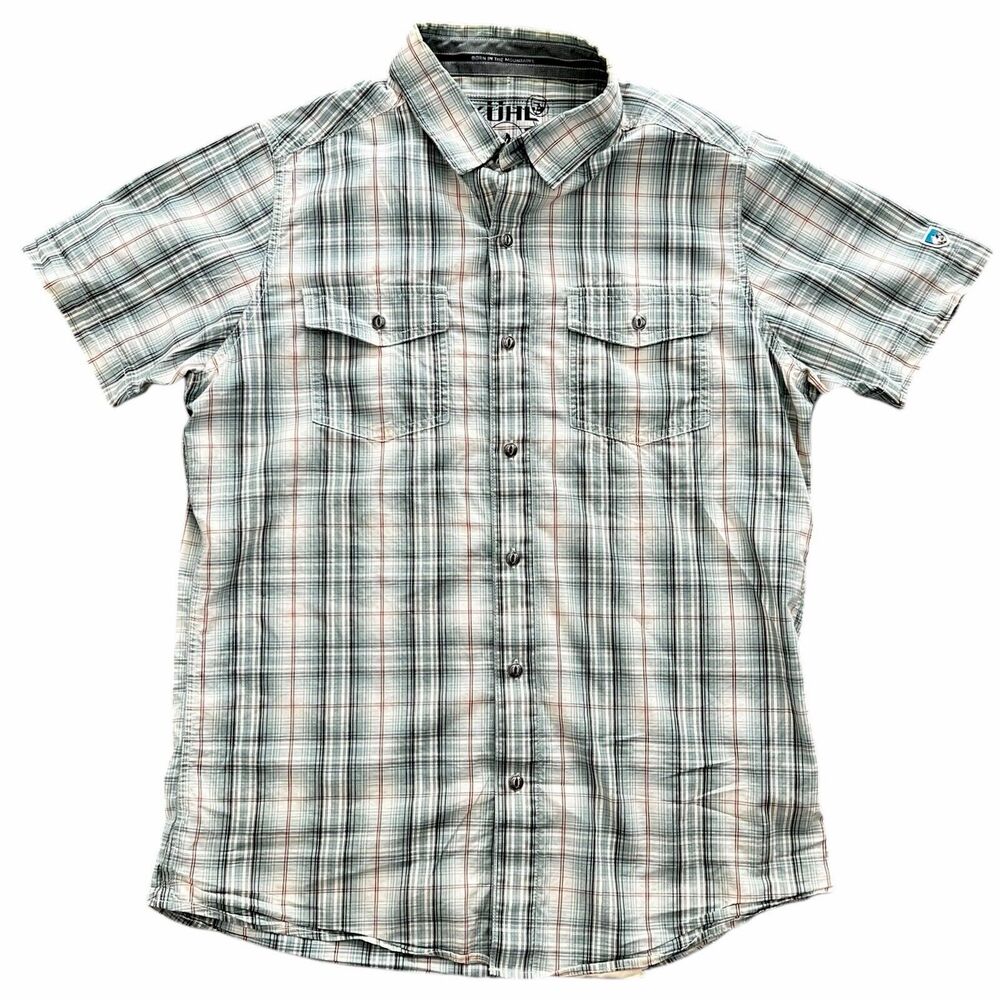 Kuhl Shirt Men Size Small Plaid‎ Short Sleeve Button Up